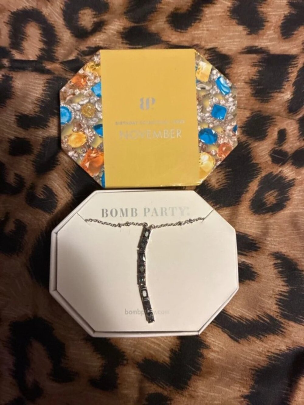 Bomb Party “A Whole Moment”Silver Bar Drop Necklace - Silver